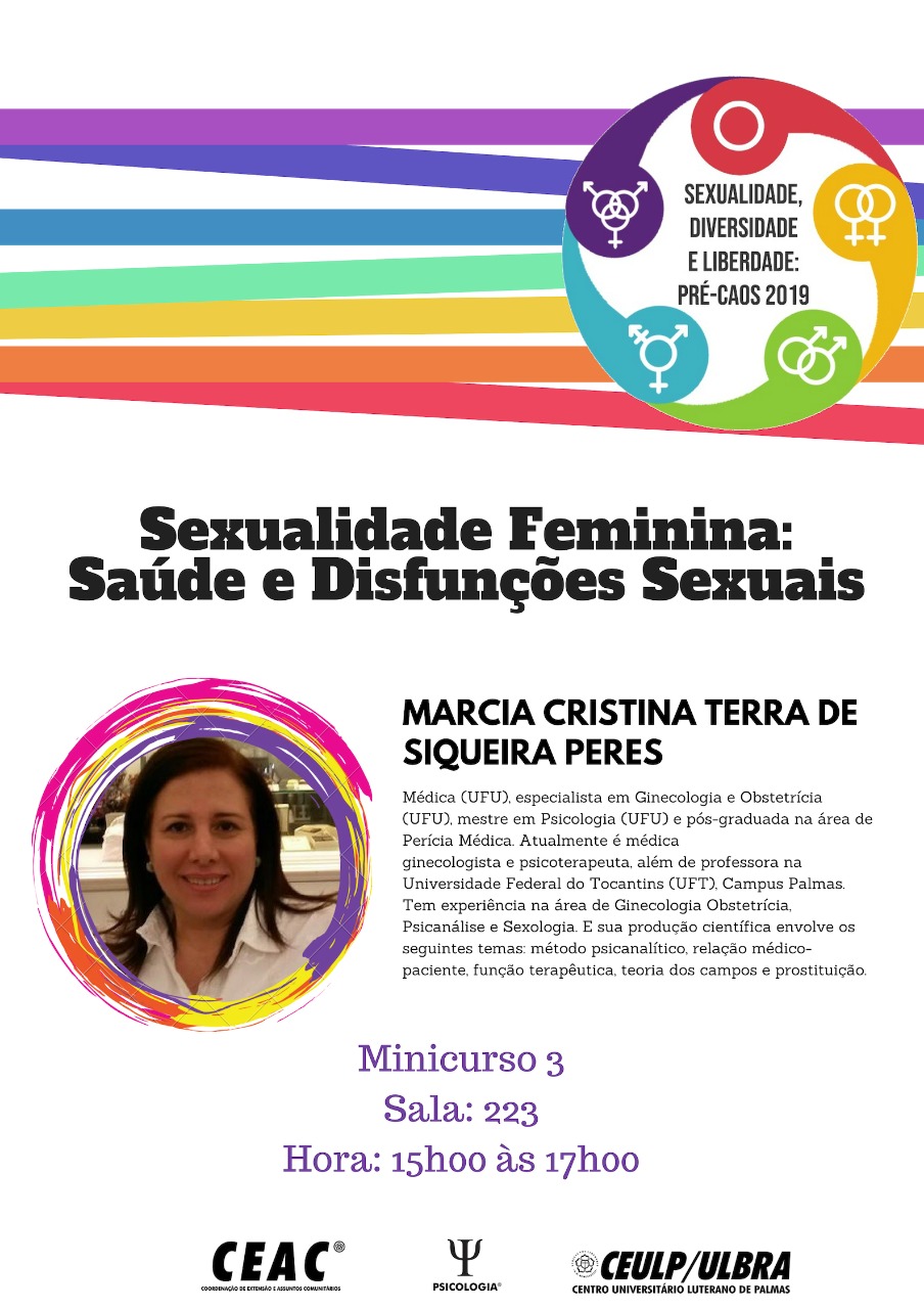 Sexualidade Feminina E Disfunções Sexuais é Tema De Minicurso Encena A Saúde Mental Em 0826
